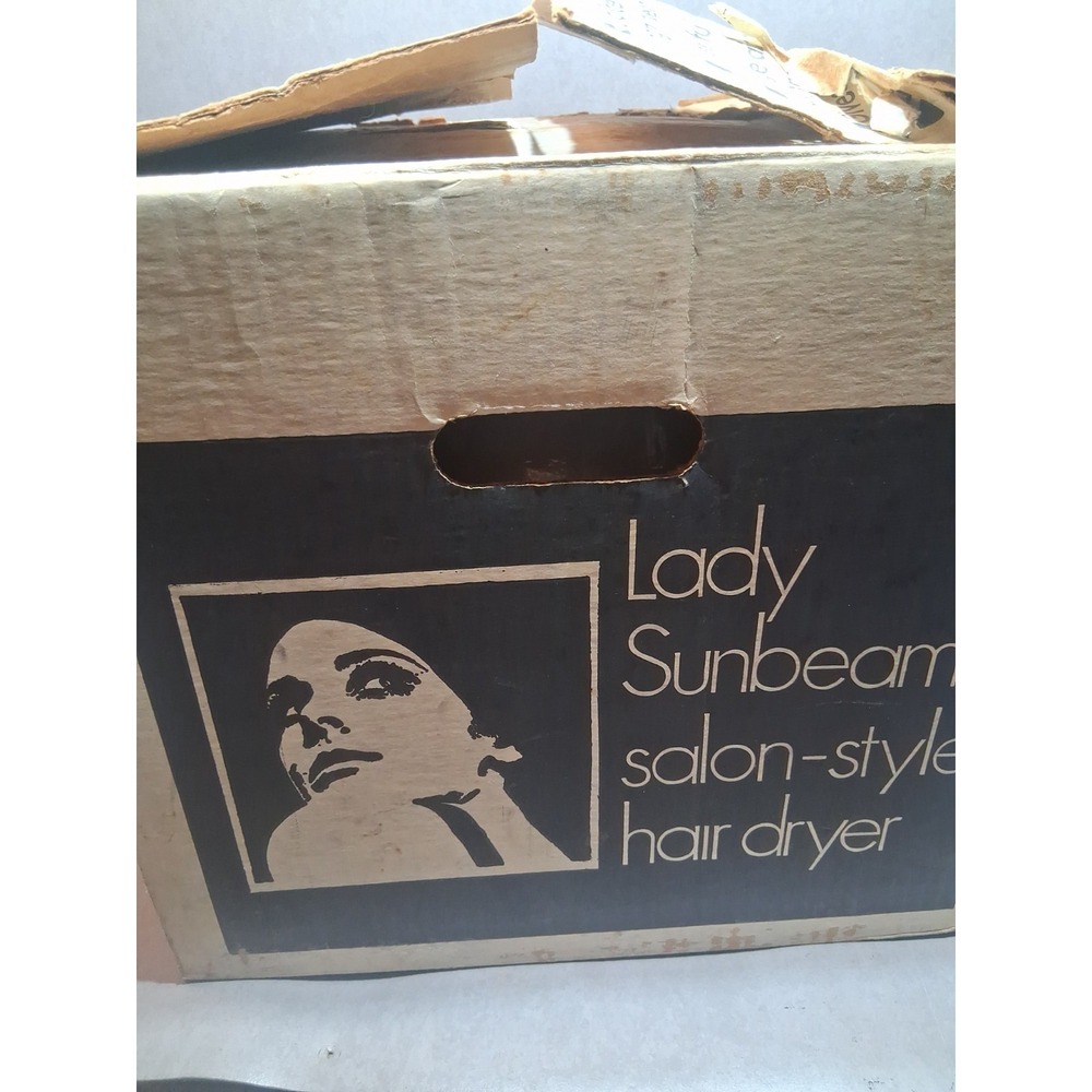 Vintage Portable Bonnet Salon Style Hair Dryer Lady Sunbeam Model HD-25 Works - Picture 10 of 10